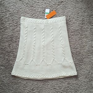NWT Cynthia Steffe Off White Knit Mini Skirt